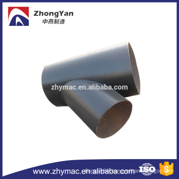 black paint steel pipe tee for china supplier